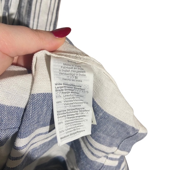 NWT J. Crew Linen Blend Chambray Cover-Up Dress in Stripe Size Small Style AO999 - Picture 8 of 9
